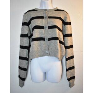 TFY Grey and Black Striped Cardigan